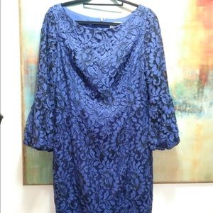 Bell Sleeve Lace Sheath Dress